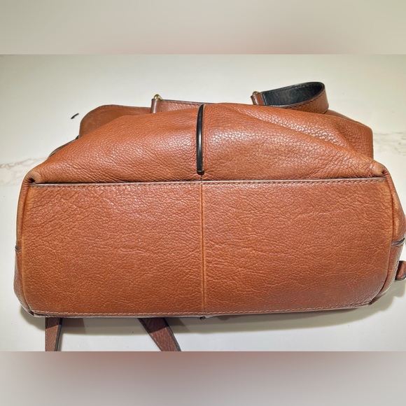 FOSSIL Lane Crossbody Satchel, ZB7471 Large Cognac Brown Color - Picture 14 of 15